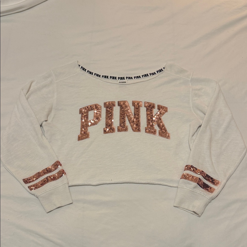 VS PINK Bling White Sweatshirt